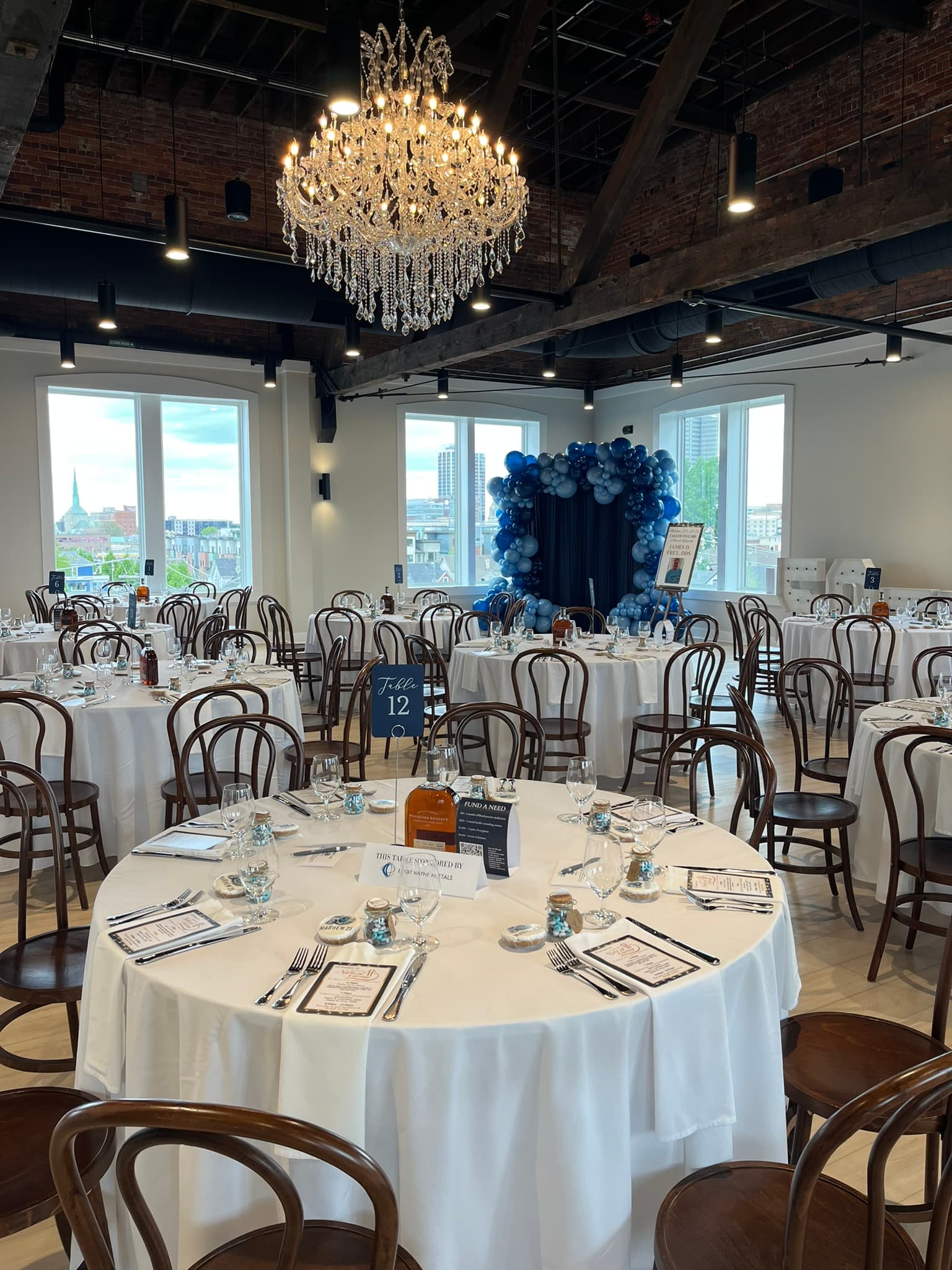 Backdrop and balloon styling